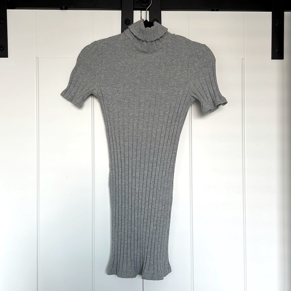 SHEIN Turtleneck Rib-Knit Bodycon Dress